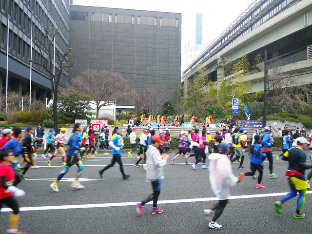 沿道からの応援